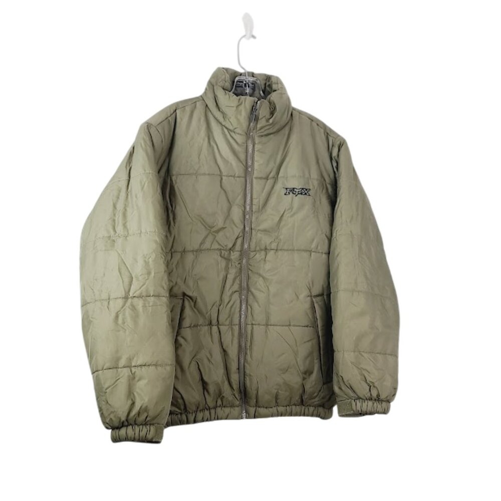 Fox Men's‎ Olive Green Thermal Padded Mock Neck Puffer Jacket Size M